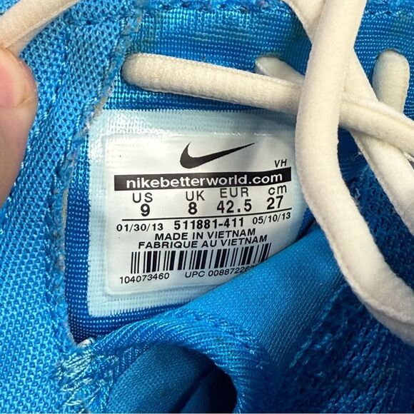 Nike Roshe Run Mens Size 9 Blue White Casual Athletic Low Top Running‎ Sneakers - Picture 9 of 9